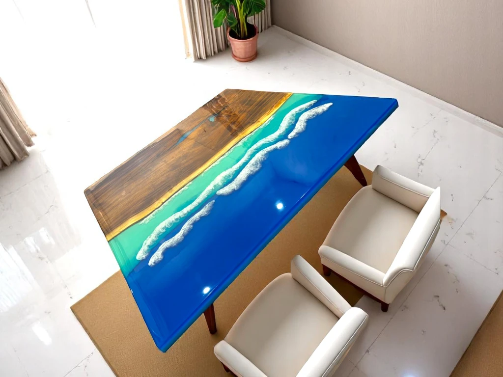 4-Seater DIY Epoxy End Tables for Kitchen & Dining - Vedant Artisans